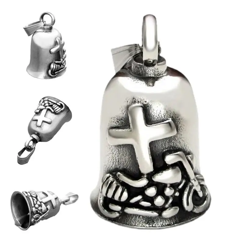 Moto Guardian Bells For Bikers Ride Safe Portachiavi Vintage Cross Drive Safe For Bikers Riders Decorazioni Per Moto