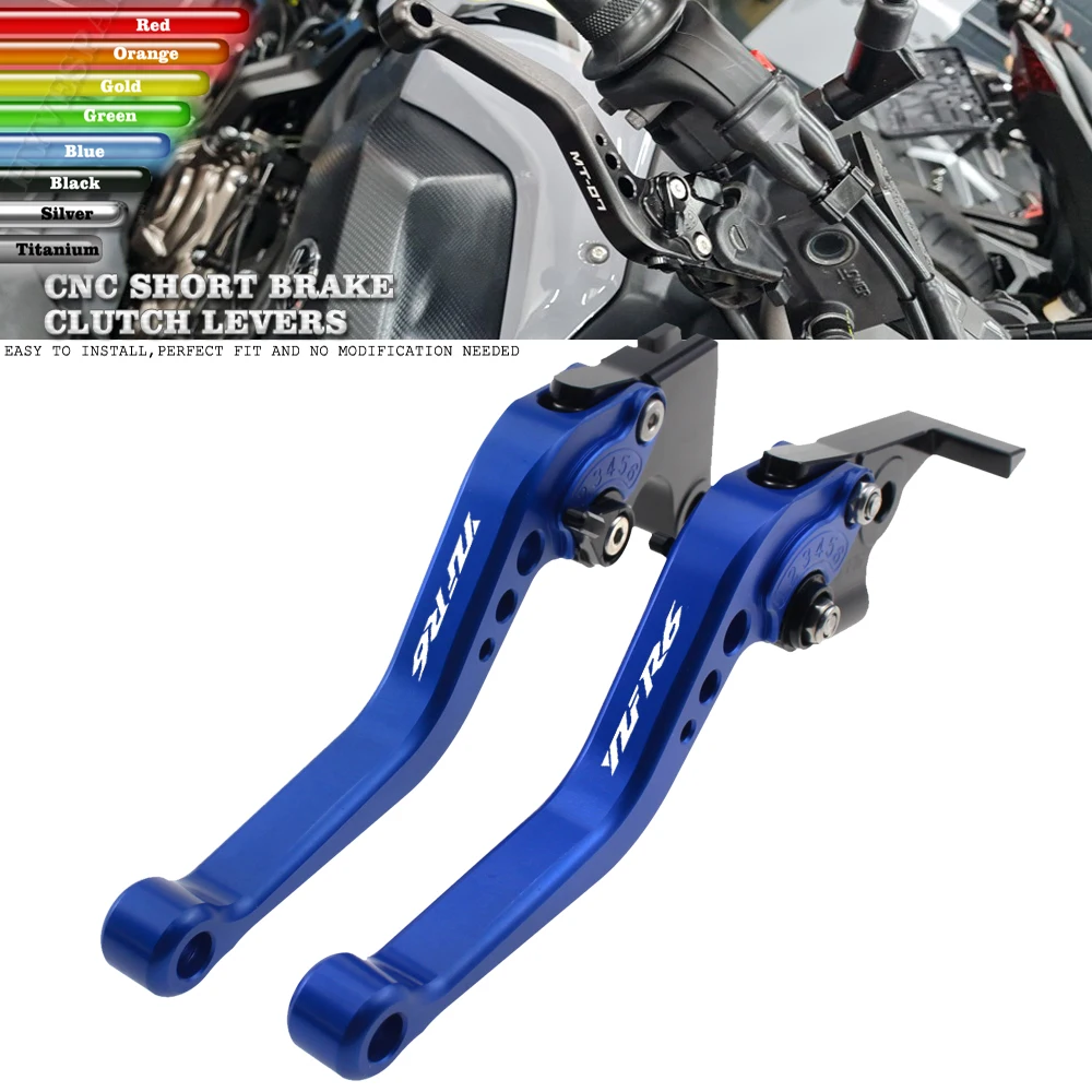 

LOGO YZF R6 Motorcycle Accessories CNC Short Brake Clutch Levers For YAMAHA YZFR6 YZF-R6 1999 2000 2001 2002 2003 2004