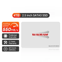 WALRAM  4TB SSD 128GB 120GB 240GB 256GB 480GB 512GB 500GB 1TB 2TB HDD 2.5 Sata 3 Solid State Drive Hard Disk for Laptop Desktop