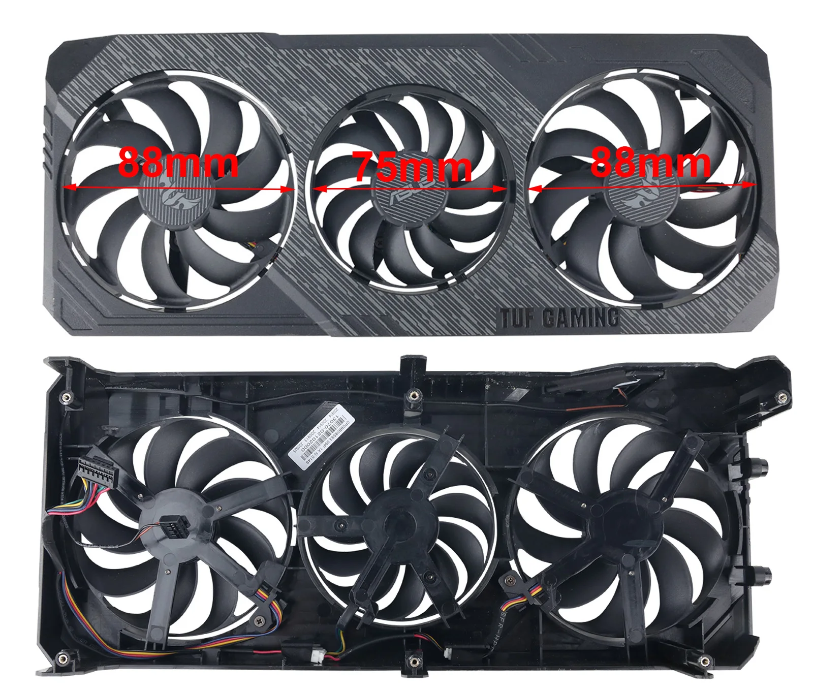 Dissipador de Calor da Placa de Vídeo de 88 mm Pld09210b12h para Asus Rx5600 Rx5700 Rx5700xt Tuf Placa Gráfica do Jogo Refrigerar com Escudo - Imagem 6