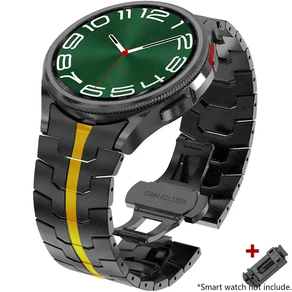 Premium Stainless Steel No-Gap Metal Link Bracelet Strap
