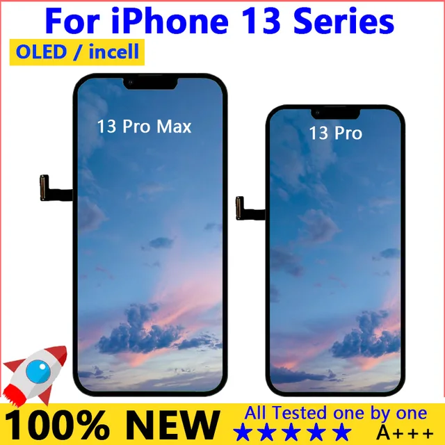 IPhone 13 pro maxおよび13 pro用の交換用LCDスクリーン,デジタイザー 