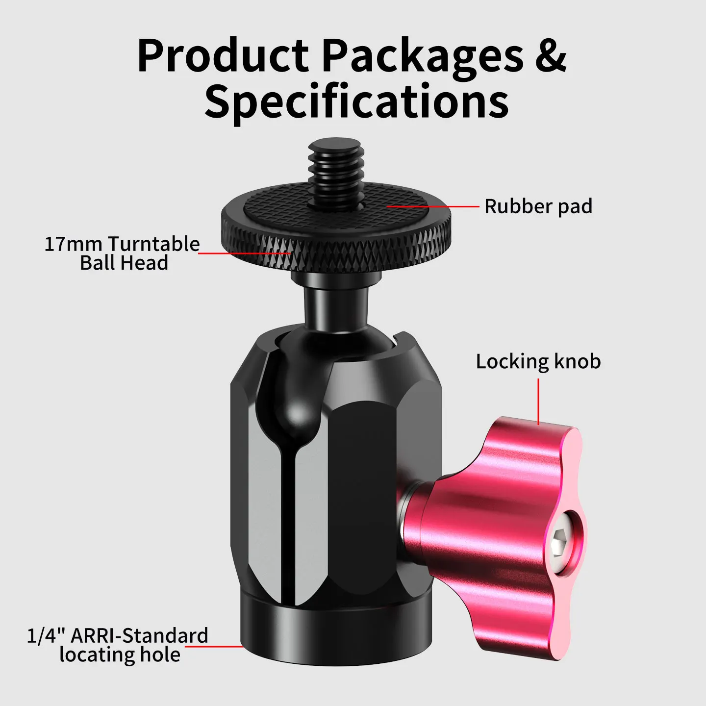 Motorrad-Lenkerhalterung 17mm Kugelkopfklemme 360° Verstellbarer Mini-Kugelkopf 2kg Tragkraft für Action-Kamera Fahrradhalterung – Detail 9