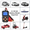 KONNWEI KW218 Car Motorcycle Battery Tester 12V 6V Battery System Analyzer 2000CCA Charging Cranking Test Tools for the Car 4