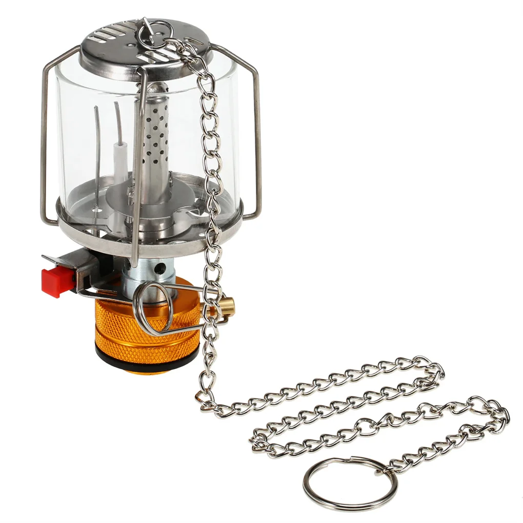Stainless Steel Camping Lantern Flame Adjustable 80Lux Electronic