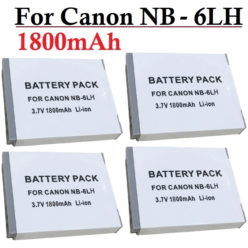 

1800mAh Batteries Camera Battery NB 6L NB6LH NB-6L For Canon Power-shot IXUS 310 SX240 SX275 SX280 SX510 SX500 HS 95 D10 D20 D30