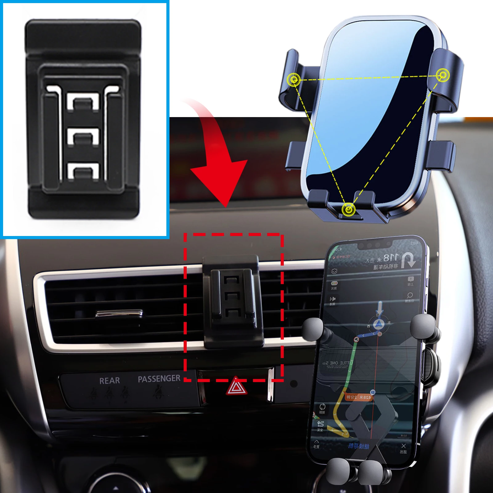 Car Mobile Phone Holder GPS Bracket Navigation Stand for Mitsubishi Eclipse Cross Auto