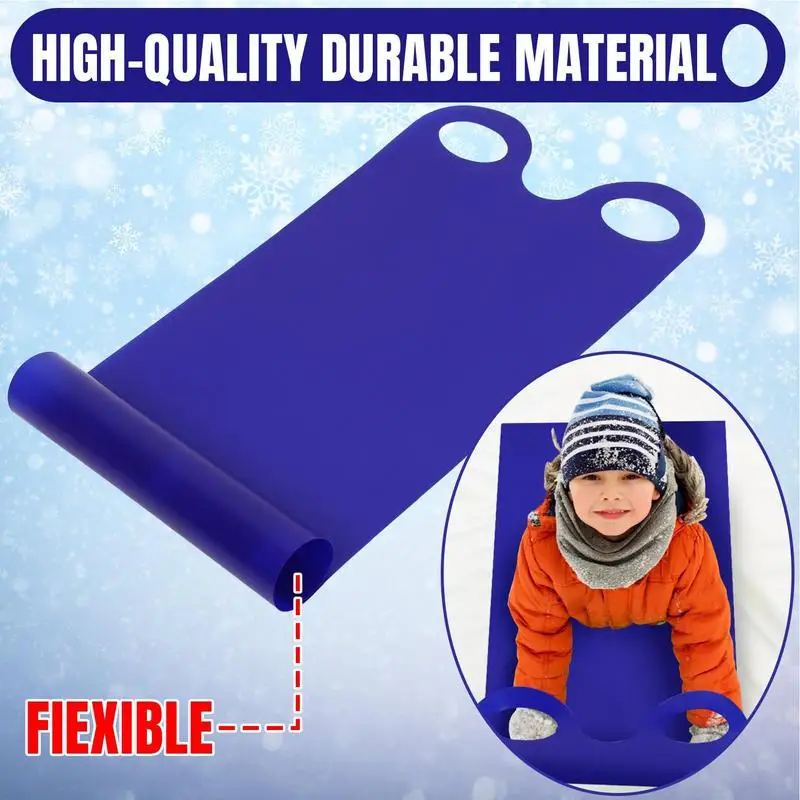 Roll Up Sled Flexible Snow Sled For Kids Portable Rolling Snow Slider For Children Lightweight Roll Up Winter