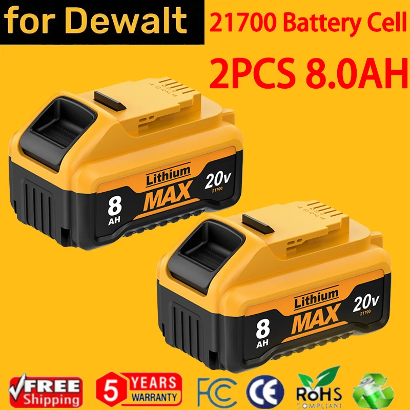Nouvelle arrivée 5.0Ah 18V Batterie rechargeable pour perceuse Dewalt DCB180 DCB181 DCB182 Batterie rechargeable - Chine Source d'alimentation Dewalt, Dewalt