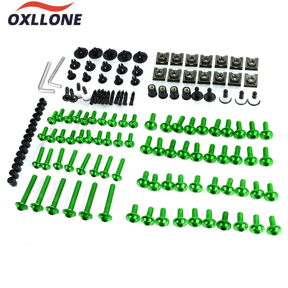 

Universal FOR KAWASAKI ninja 250R EX250 2008 2009 2010 2011 2012 2013 Full Fairing Bolt Kits Screws NINJA650R Car Accessories