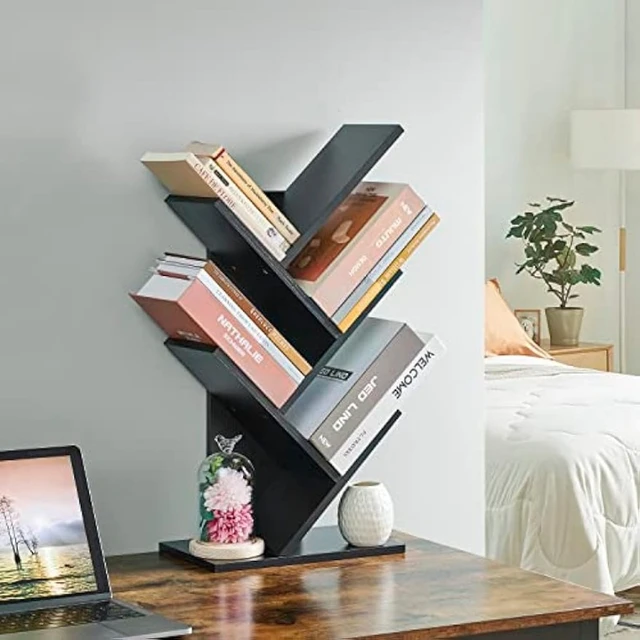 Hoctieon 4 Tier Bookshelf Tall Bookcase Shelf Storage Organizer