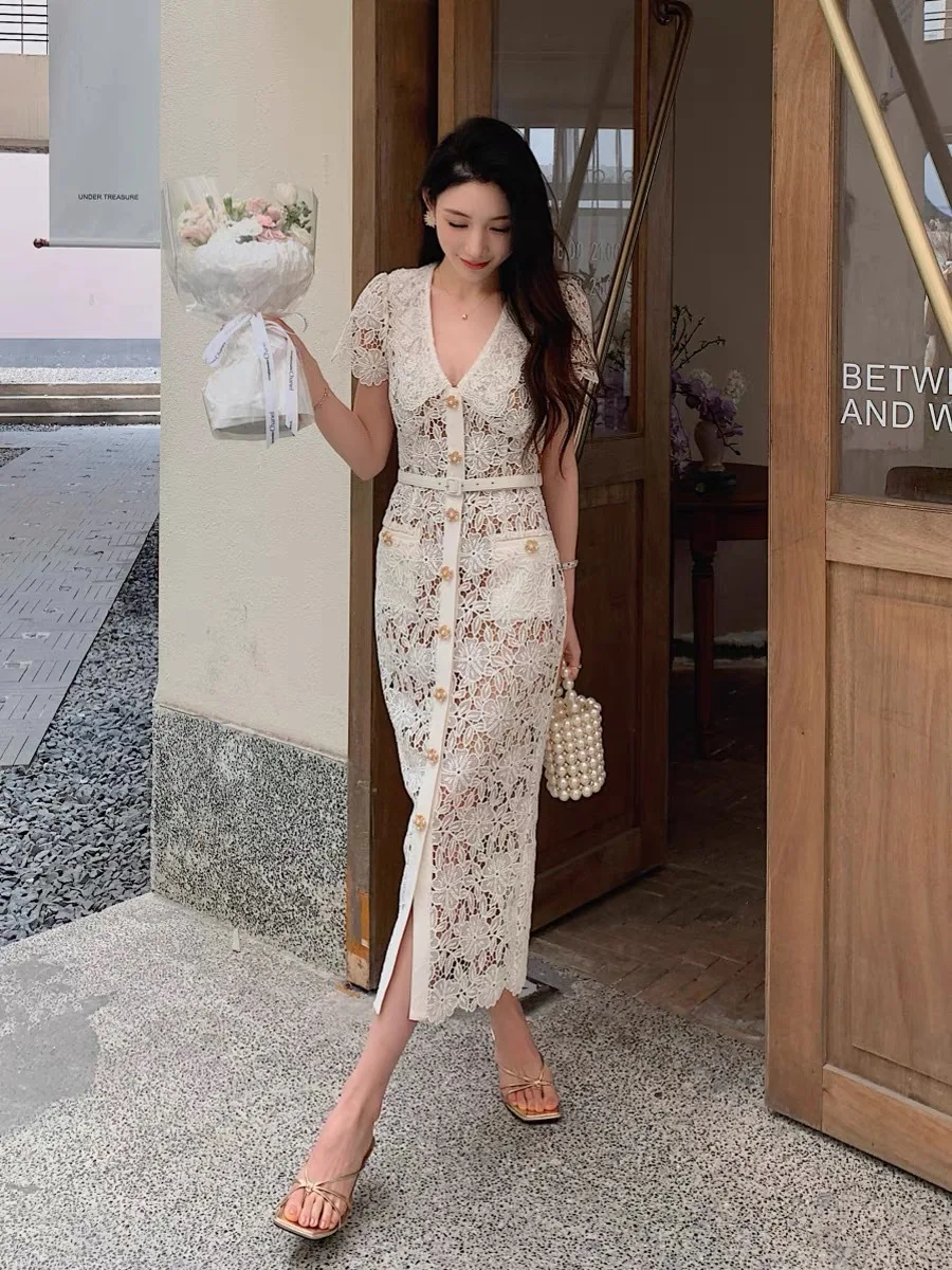 beige holiday dress Liora Dress in Beige – Chara Holiday main image 0