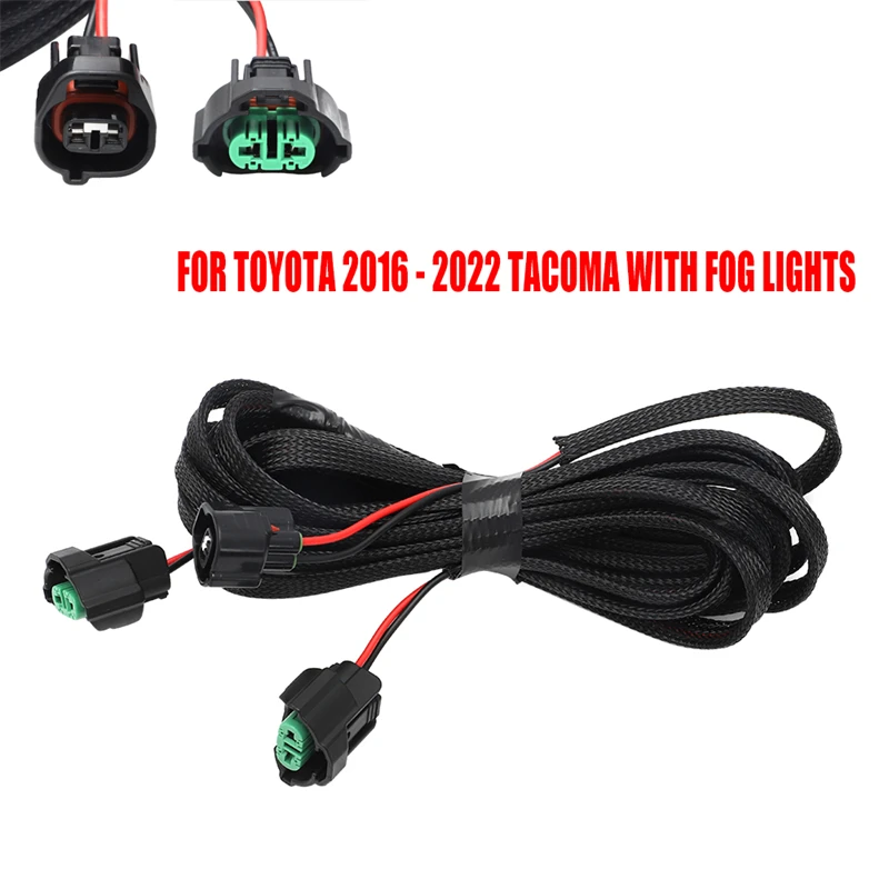 Fog Lamp Wire Harness Genuine for Toyota Tacoma 2016 2017 2018 2019 2020 2021 2022 8211404010 82114-04010 H11 and H16 Bulbs