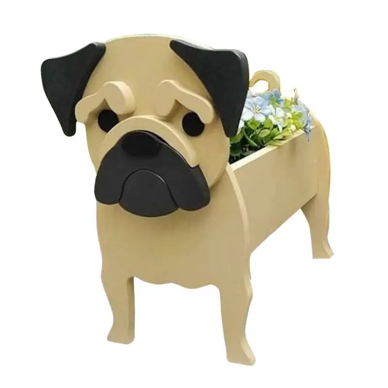 

Puppy Animals Flowers Pot Flower Planter Cute Dog Shape PVC Planter Cactus Container Succulent Storage Puppy Flower Pot Home