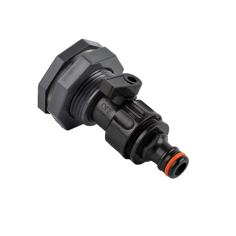 Description Picture 5 of itemPVC Bulkhead Fitting PE Pipe Connector For Rain Barrel Garden Hose Adapter Spigot Kit Water Tank Gallon Drain Bucket 1Pc