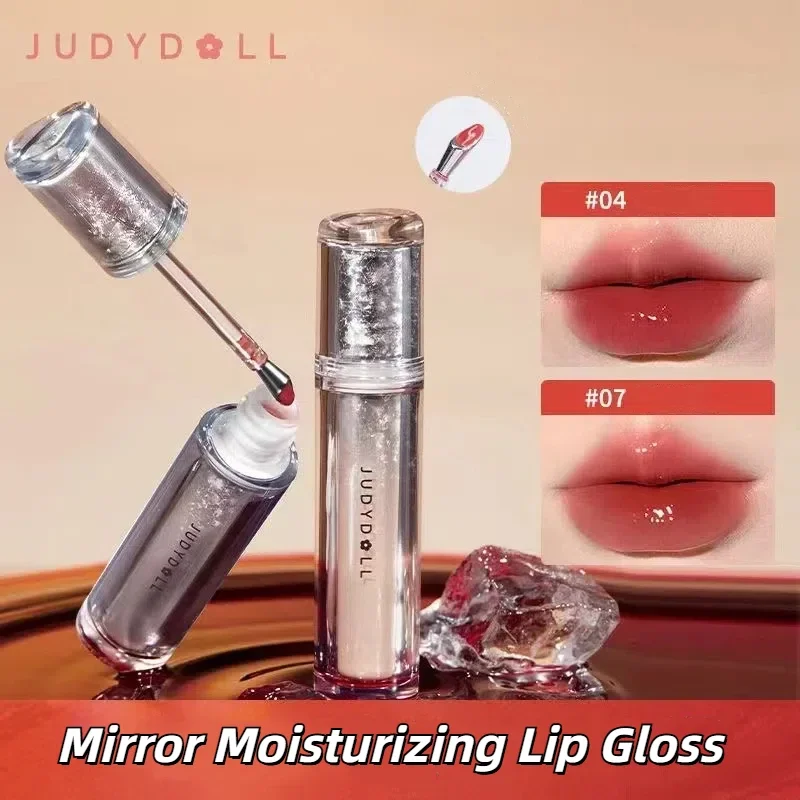 Lip Gloss Lip Makeup Lip Tint Judydoll Lip Gloss Mirror Shine Watery Lipstick Non-Stick Cup Long Lasting Moisturising Lip Tint Waterproof Makeup Cosmetics