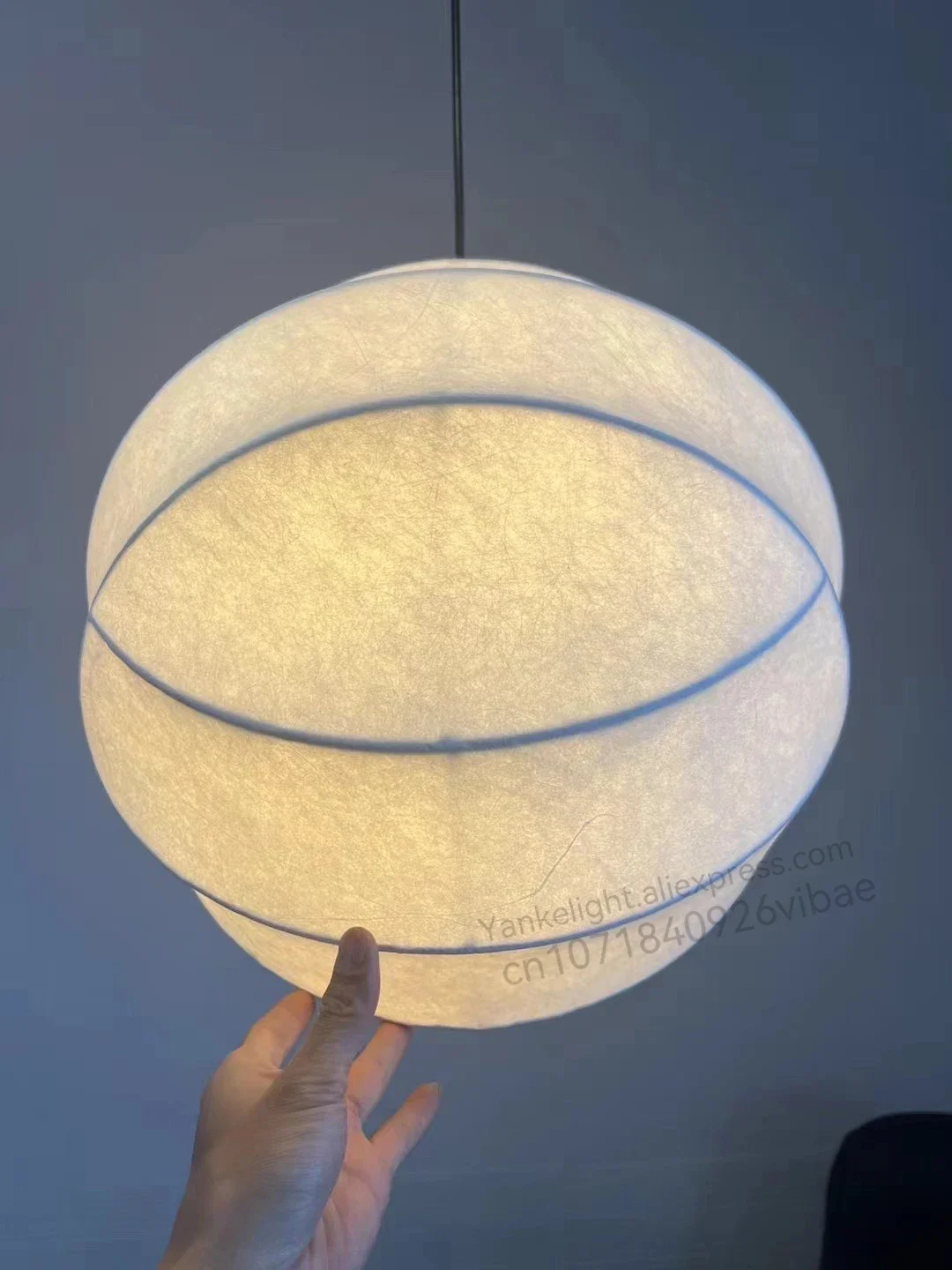 Description Picture 4 of itemWabi Sabi Silk Japanese Pendant Lights Nordic LED Hanging Lamp Dining Living Room Kitchen Island Home Decor Lustre Chandelier