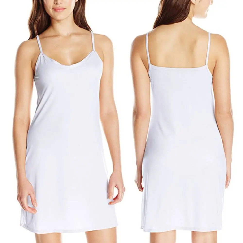 1PC Womens Sling Dress Holiday Sexy Slim Solid Short Dress Summer Camisoles V Neck Backless Sleeveless Casual Slip Under Dress 4