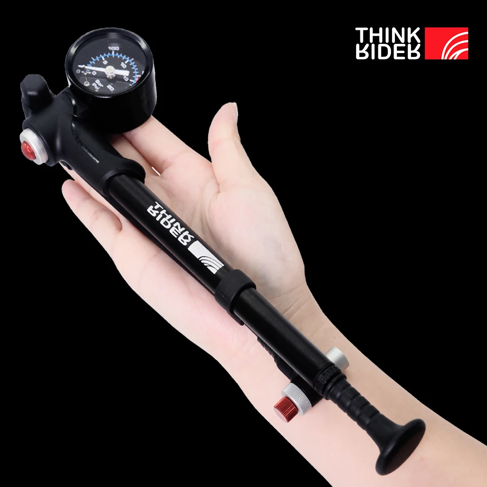 

ThinkRider 300psi велосипедный воздушный насос высокого давления с рычагом и манометром для вилок и задних планшетов