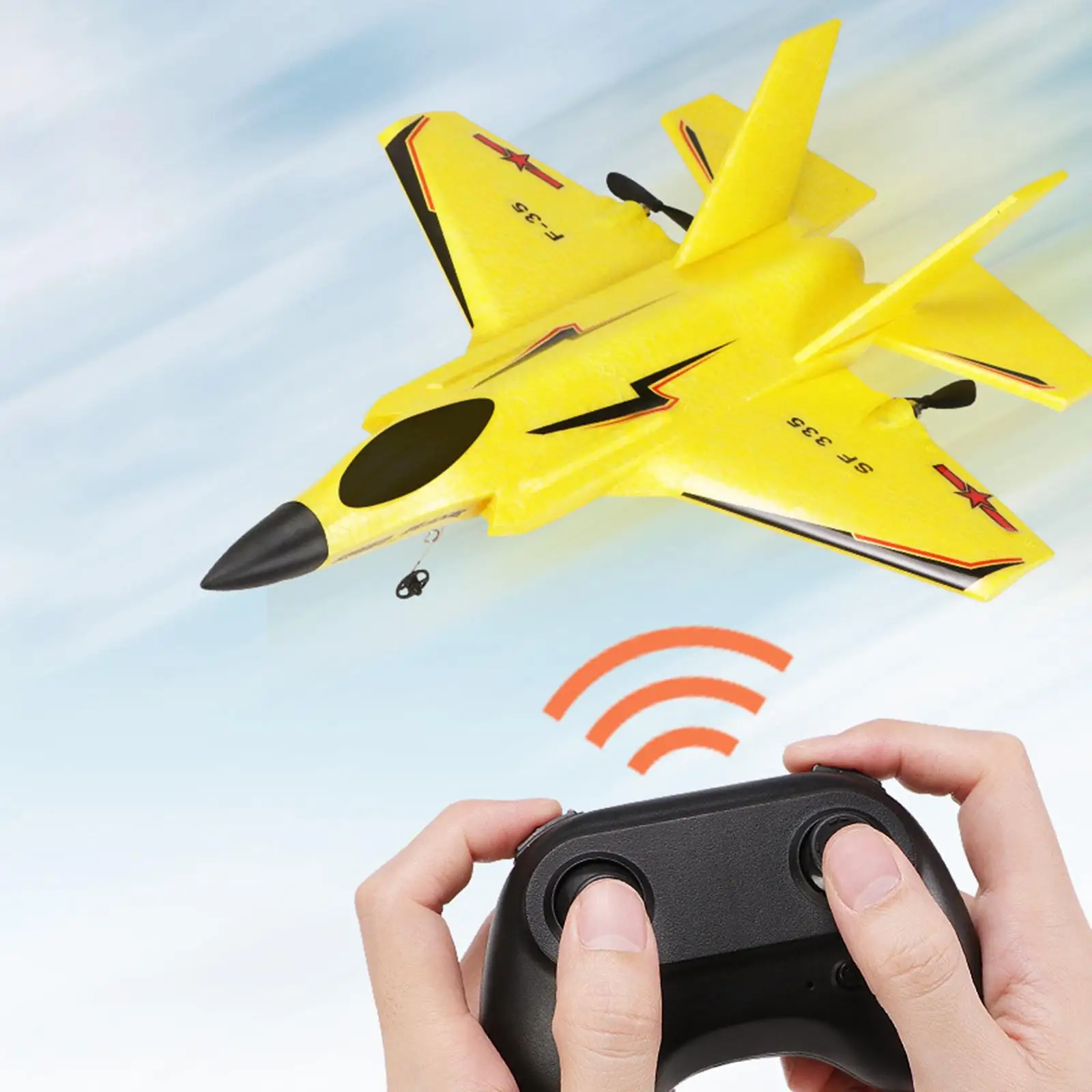 2.4G 2 Channel EPP RC Aircraft Airplane Radio Control Fighter Fixed-Wing for Beginner and Advanced Ready to Fly Easy to Control