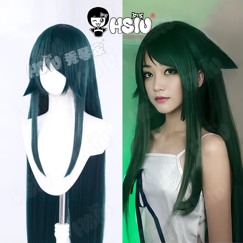 Peluca De Pelo Corto Verde Oscuro De Pelo Largo Azul Para Halloween, Fiesta, Carnaval, Vida Nocturna, Conciertos, Bodas Con Gorra De Peluca