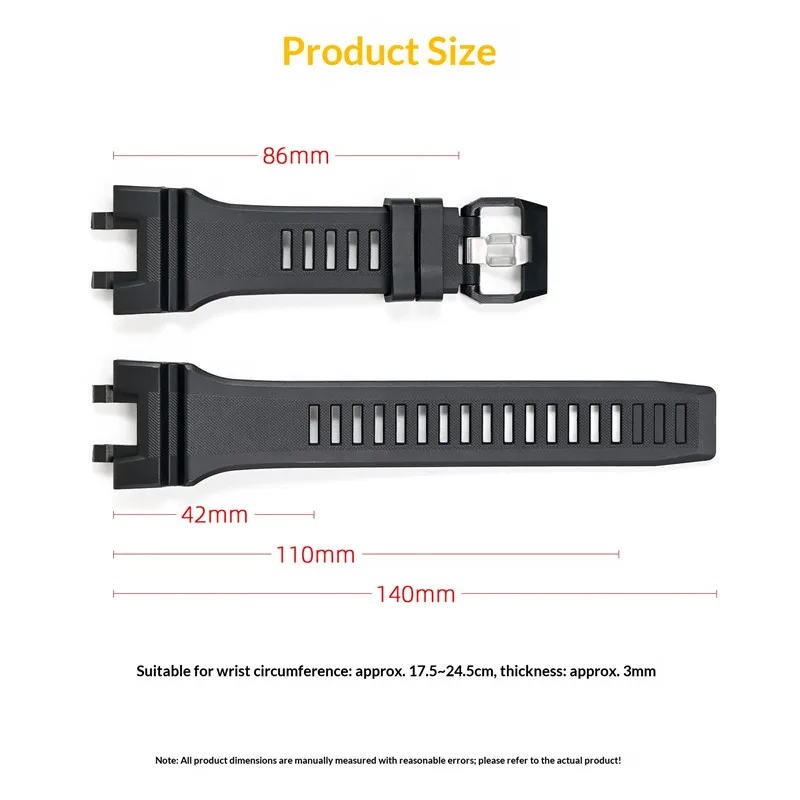 Durable Resin Sport Watch Band - Waterproof Strap