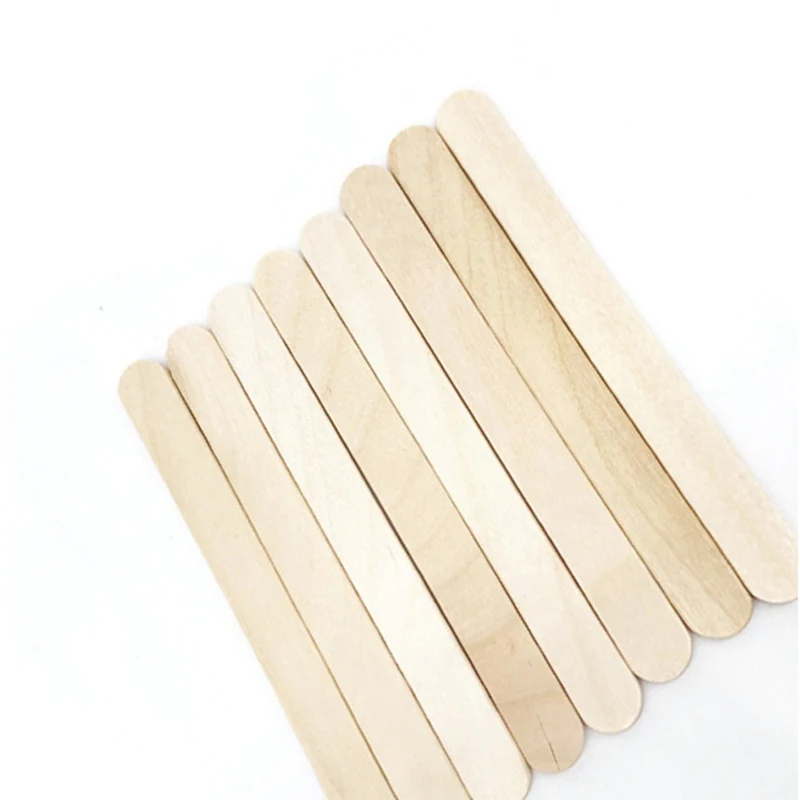 50/100pcs Ice Cream Sticks Wooden Popsicle Sticks Hand Crafts DIY Wooden Decoration BJL003 6