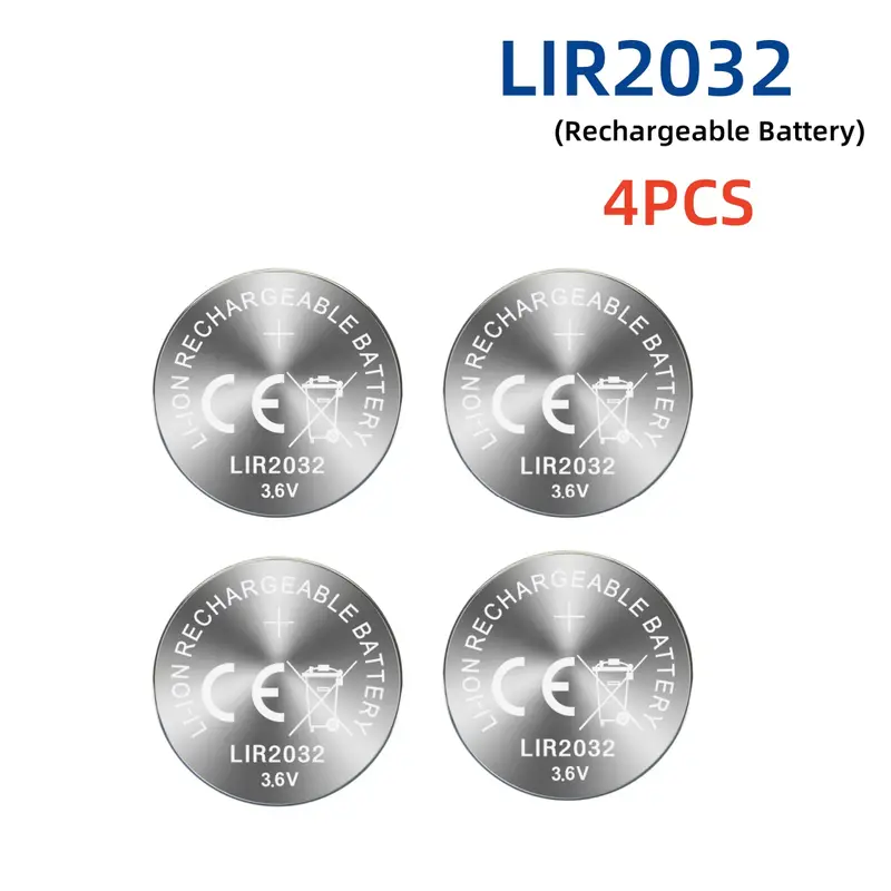 1-10PCS LIR2032 Button Battery 2032 3.6V Rechargeable Battery Lithium Cell Coin Batteries for Car Keys with charge - Image 5