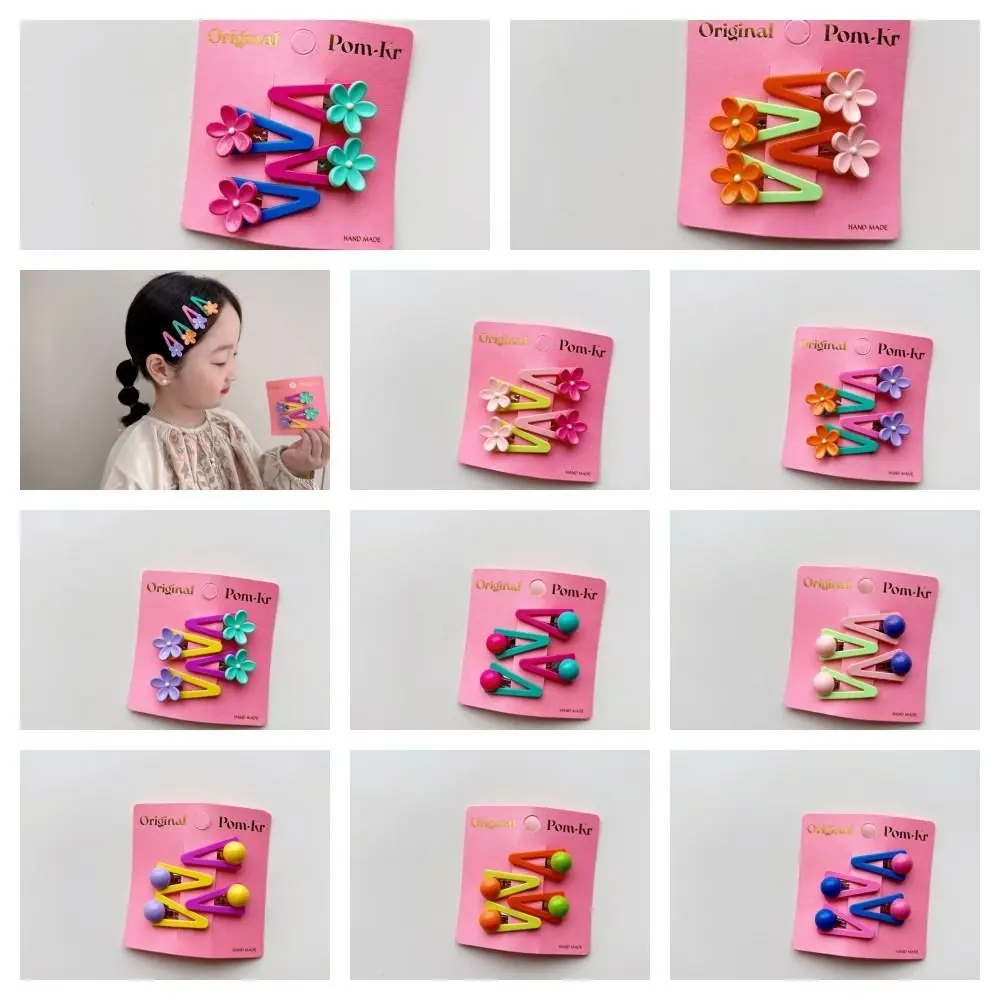 

Resin Kids Hairpin Set Lovely Plastic Candy Color Kids Hair Accessories Girls Barrettes Girls
