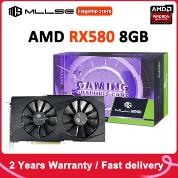 MLLSE AMD RX 580 8G Graphics Card GDDR5 256Bit 2048SP PCI Express 3.0×16 Computer 8Pin DP HDMI DVI rx580 8G Gaming Video Card 1