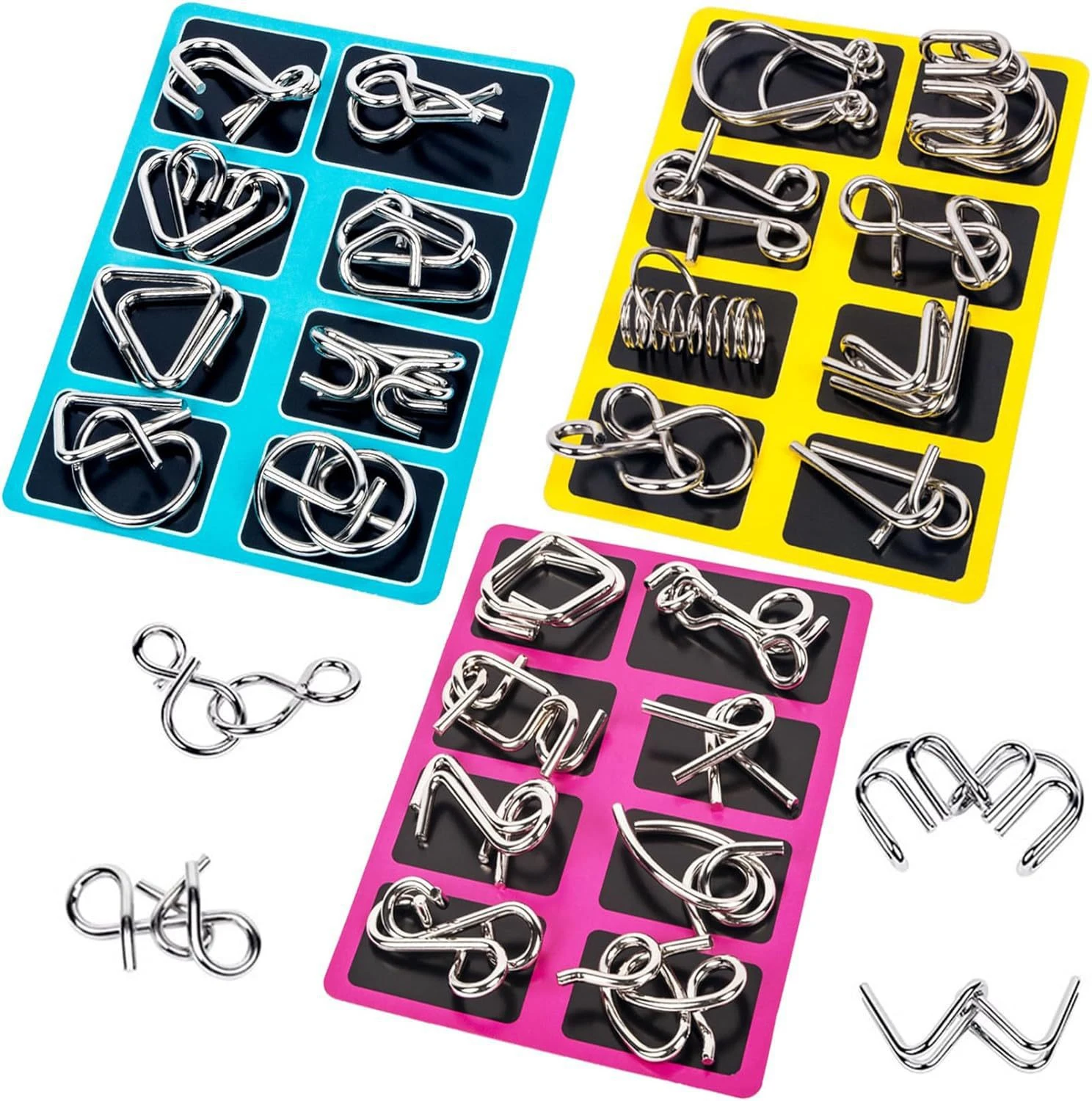 Fun Metal Chinese Ring Puzzle Intelligent Brain Teaser IQ Logic Game for Children Adult Family Entertainment Educational Toy