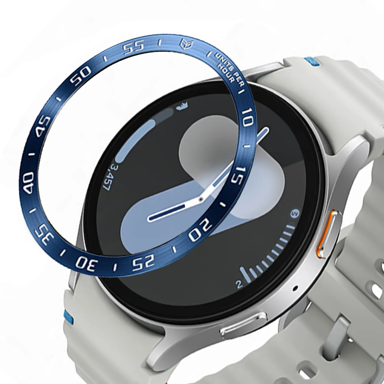 Sleek Metal Bezel Adhesive Bumper for Smartwatch - Premium Time Ring Case Decor Accessory