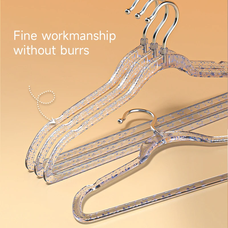 Transparent Coat Rack Light Luxury Non-Slip Space Saving Multipurpose Hanger Gold Dust Acrylic Home Organization And Storage 4