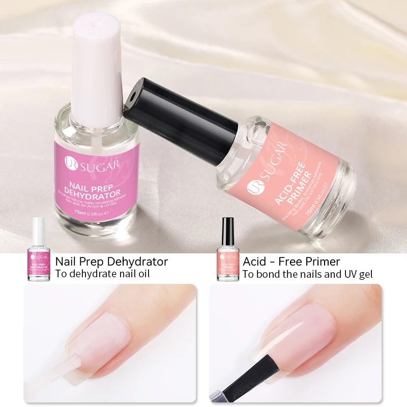 Nail Prep and Dehydrator Set for Perfect Gel Manicures, 15ML