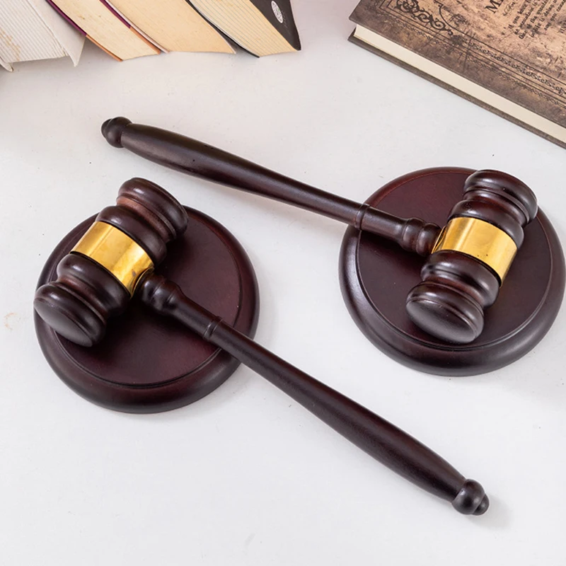 Perfect Desk Accessory, Wooden Gavel And Sound Block Set For Lawyers, Judges, Chairmen Of The Board Auction, Club Presidents