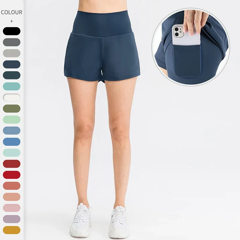 Summer Yoga Shorts with Pocket Women'S Quick Dry Breathable Fitness Running Loose Tennis Golf Training Outfits Exercise Clothes