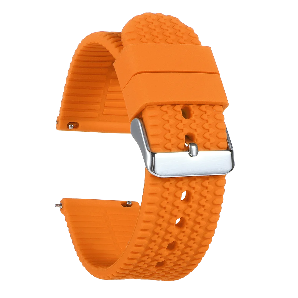 Silicone Quick Release Watch Strap - Soft Sport Waterproof Rubber Wristband Accessory