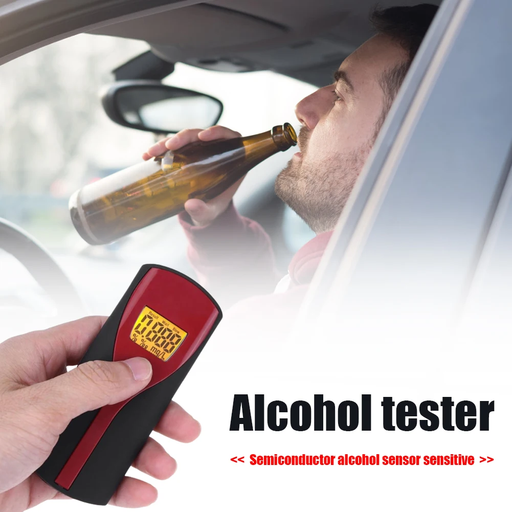 High Sensitivity Breathalyzer Professional Breath Alcohol Tester Digital Display Screen Alcohol Test Tools Portable Breathalyzer