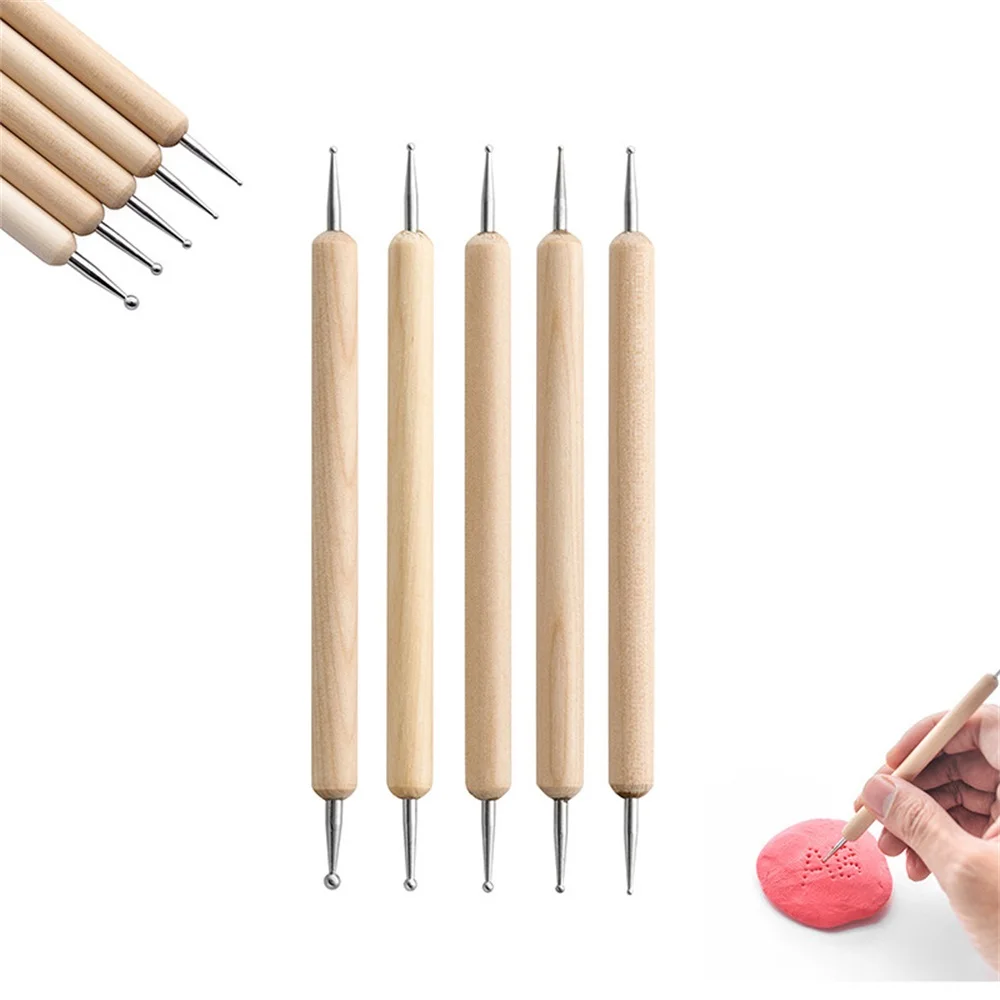 24PCS Polymer Clay Tools Clay Tools Kit Ceramics Sculpting Kits Air Dry Kits for Adults Drawing Dotting