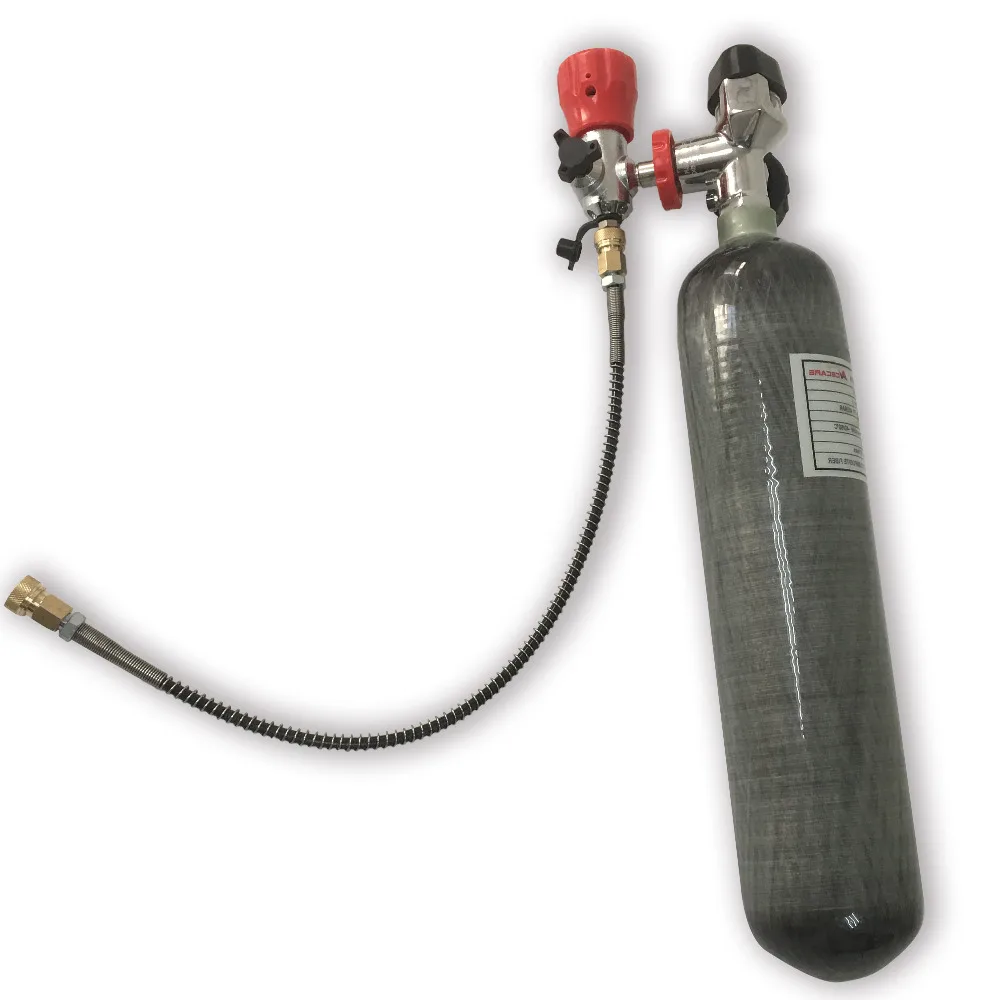 acecare tank mini 2l diving scba tank 300bar carbon fiber high pressure cylinder with black valve and filling station ACECARE HPA Mini Tank 2L CE 4500Psi Carbon Fiber Gas Cylinder 4500PSI With Valve and Filling Station For  Diving and Fire Safety