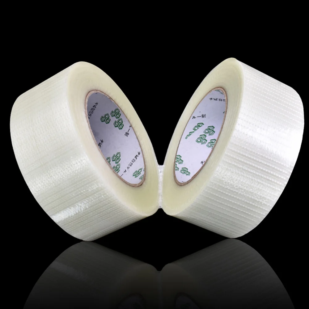 25M Grid Fiber Tape Toy Airplane Model Super Strong Mesh Single-Sided Tape Wear-Resistant Glass Fiber Strong Reinforced Tape