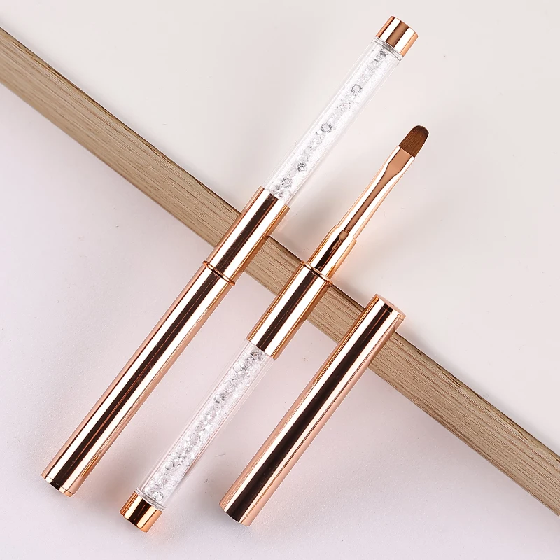 Rose Gold Diamond Nail Art Brush Set