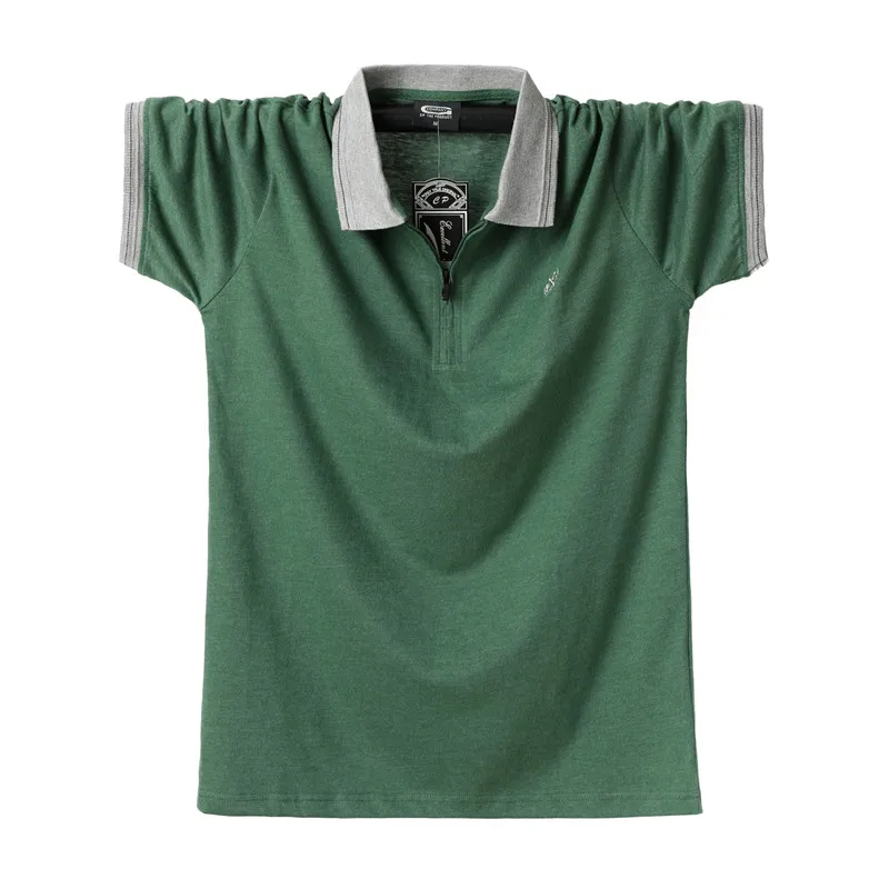 

Oversized 5XL 6XL Men's Polo Shirts New Arrival Fashion Zipper Design Men Short Sleeve Polos Casual Classic Loose Male Tops