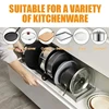 Kitchen Storage Solution Expandable Stainless Steel Rack for Pan Pot Lid Cutting Board Dish Drying and Cookware Organizer 3