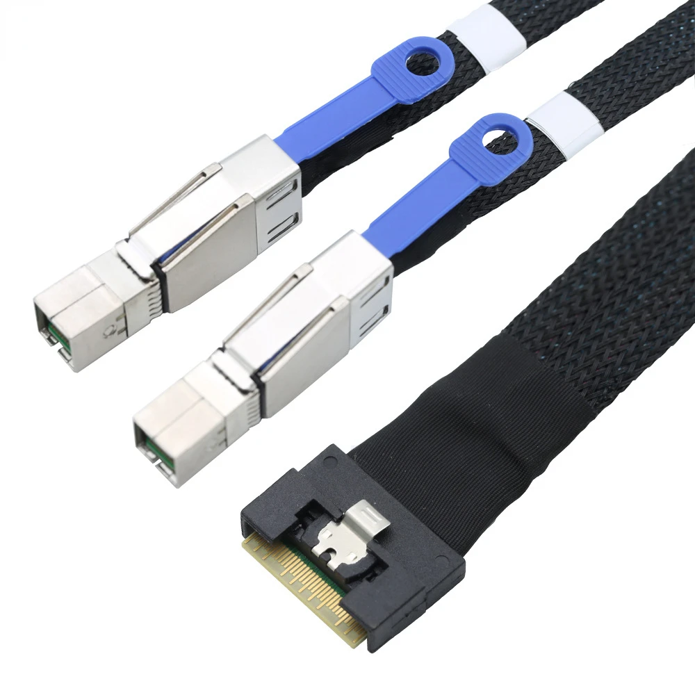 Pcie Slimline Cabo Adaptador para Servidor Fiação Interna Bundle Cobertura Completa Conector Angular Sff8654 8i a Sas hd 8644 - Imagem 3
