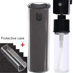 Dual - Function Microfiber Screen Cleaner Spray with Cloth (GRAY)