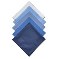 3Pcs 40x40cm 100% Cotton Solid Color White Blue Men Handkerchiefs Pocket Hankies Soft Absorbent Sweat Square Towels 2