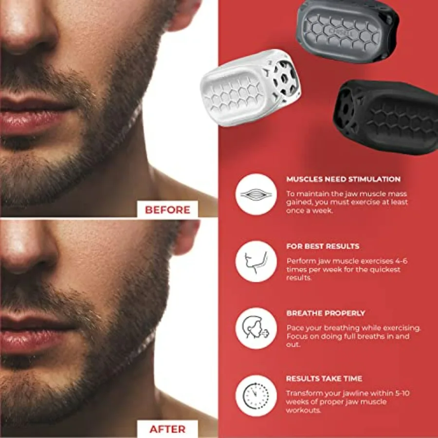 Original Jaw Exerciser, Beginner to Advanced Jawline Shaper, Facial Exercise Cubes for Toned Face, Jawline Sculptor for Slim Jaw