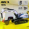 HUINA 1594 Metal RC Excavator 1/14 Electric Heavy Duty 22 Channels Remote Controlled Excavator Model Car Toys for Boy Adults 1
