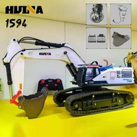 HUINA 1594 Metal RC Excavator 1/14 Electric Heavy Duty 22 Channels Remote Controlled Excavator Model Car Toys for Boy Adults 1